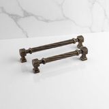 Nacario Burma Antik Sarı Eskitme Metal Kulp 160 mm Mobilya Çekmece Mutfak Dolabı Dolap Modern Kapak Kulpları