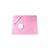 Nacario Büyük Boy Silikon Hamur Açma Matı 65X45 cm (Pembe)