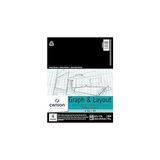 Nacario Canson Sanatçı Serisi Grafik Kağıdı, 4x4 Mavi Izgara, 21,6X27,9 Cm, 40 Yaprak, Katlanır Ped