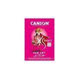 Nacario Canson Xsmart Fanart, Çizim Kağıdı, Beyaz, Düz, 250 G/m², Uzun Sayfa, A4-21 x 29,7 Cm, - Çok Renkli