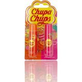 Nacario Chupa Chups 2’li Lip Balm Seti – Çilek ve Portakal Aromalı Dudak Nemlendirici (Strawberry Swirl & Orange Pop) 4g x 2 | Tatlı Kokulu ve Renkli Dudak Bakımı