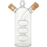 Nacario Çift Hazneli Cam Premium Yağdanlık ve Sirkelik (BOMBELI).434 ml Şık,zarif Tasarım,velor Home
