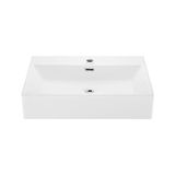 Nacario Claire 60 cm Dikdörtgen Duvara Monte Banyo Lavabosu