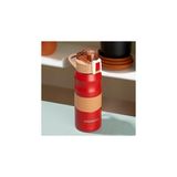 Nacario Cooker 1393-3 Paslanmaz Çelik Sızdırmaz Çift Katmanlı Yalıtımlı Çay Kahve Termosu Kırmızı 350 ml
