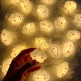Nacario Coverzone Bulut Şeklinde 10’lu LED Işık Zinciri – 2 Metre Dekoratif Sıcak Aydınlatma, Pil ile Çalışan Sevimli Bulut LED Süsleme Işıkları, MZ-314, Beyaz