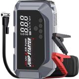 Nacario Coverzone Çok Fonksiyonlu Akü Takviye Cihazı ve Hava Kompresörü | 12V Araç Jump Starter, Dijital Lastik Şişirme, LED Işık & Sos, Powerbank, Taşınabilir Acil Durum Seti | K3