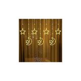 Nacario Coverzone Su Geçirmez 3 Metre LED Işıklı Ay ve Yıldız Işık Zinciri Dekoratif Fişli Aydınlatma Ev Dekorasyonu Salon Oda Merdiven Balkon Süslemeleri Için Yılbaşı Eğlence Doğum Günlerine Özel Aydınlatma