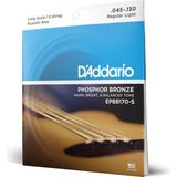 Nacario Daddario EPBB170-5 Akustik Bas Gitar Tel Seti, Long Scale, 45-130, Ph