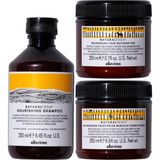 Nacario Davines Nourishing 3'lü Keratin Bakım Seti, Şampuan, Krem ve Maske, 3 x 250 ml