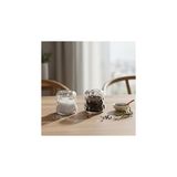 Nacario Deconox 2'li Şeffaf Cam Tuzluk ve Biberlik Seti - Bubble (Küre) Desenli Alttan Dolumlu Minimalist Baharatlık (5 Cm)