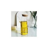 Nacario Deconox Bambu Kapklı Borosilikat Cam Yağlık & Sirkelik – 1 Litre | Isıya Dayanıklı & Sızdırmaz Tasarım | Bambu Kapaklı Şeffaf Cam Yağdanlık – 1000ML