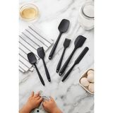Nacario Deconox Silikon Mutfak Yardımcısı, 6 Adet Silikon Spatula, Çorba Kaşığı, Fırın Fırçası, Spatula, Isıya Dayanıklı ve Yapışmaz, Paslanmaz Çelik ve Dikişsiz Tek Parça Tasarım Siyah-Gri-Kırmızı (Siyah)