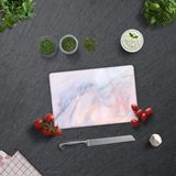 Nacario Decorıta Supreme Mermer Görünümlü | Cam Kesme Tahtası (20CM x 30CM)