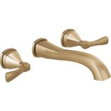 Nacario Delta Musluk Stryke Duvara Monte Banyo Bataryası Altın, Duvara Monte Musluk Banyo, Duvar Muslukları Banyo Lavabosu, Altın Banyo Bataryası, Lumicoat Şampanya Bronz T3576LF-CZ-PR-WL (Vana Dahil Değildir