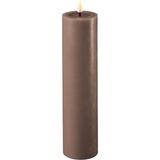 Nacario Deluxe Homeart Moka LED Mum Kahverengi 5X20 cm - De RF-0094