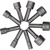 Nacario Depolife Somun Sökücü Bits Lokma Seti 1/4"vidalı Metrik Adaptör Matkap Ucu 5 Ila 13MM Altıgen Şaft 9 Parça