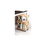 Nacario Digithome Bambu 3 Raflı Tekerlekli Sehpa Düzenleyici Raf Çok Amaçlı Organizer DB-0023
