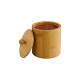 Nacario Doğal Bambu Ahşap Baharatlık – Kapaklı Silindir Saklama Kabı | 9X10 cm El Yapımı Mutfak Düzeni