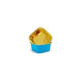 Nacario Dolphin 25LI Muffin Kalıbı - Cupcake Kalıpları, Su Geçirmez ve Yağ Geçirmez Pişirme Kağıtları, Ev Veya Parti Için Alüminyum Folyo Pişirme Kek Kapları -Kare Mavi-Altın