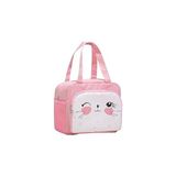 Nacario Ecrou Pembe Göz Kırpan Kedi Termal Yemek Çantası 20 x 24 x 12 cm