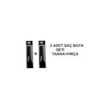Nacario Elsa Professional Saç Sakal Boya Fırça Seti Fırça+Tarak 2 Adet