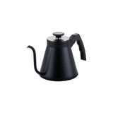 Nacario Epinox Barista Kahve Gooseneck Kettle - Çelik Kahve Demleme Dripper Kettle - Indüksiyonlu - Paslanmaz Çelik - Siyah, Slim - 1200 ml