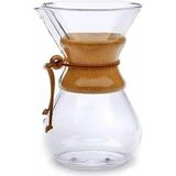 Nacario Epinox Cam Dripper Ekipmanı - Kahve Demleme Aleti - Cam Kahve Demleme - 800 ml - 6 Cup