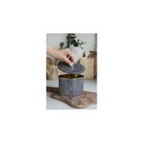 Nacario Evle-Metal Çok Amaçlı Dokulu Saklama Kabı, Dekoratif Saklama Kutusu 14 Cm, Terrazo (Terrazzo Brown)