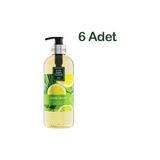 Nacario Eyüp Sabri Tuncer Doğal Zeytinyağlı Sıvı Sabun Çeşme Limonu 500 ml x 6 Adet