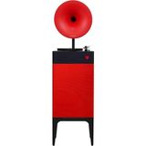 Nacario Fennessy I5 Bluetooth Hoparlörlü 110W Hi-Fi Retro Pikap Plakçalar Turntable, Kırmızı