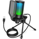 Nacario Fıfıne Pc Oyun Mikrofonu, USB Mikrofon, Yayın Podcast Stüdyosu Için, Mikrofon Standı ve Sessize Alma Tuşlu, Ps4 Ps5 Mac Için