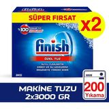 Nacario Finish Bulaşık Makinesi Deterjanı Makine Tuzu 3000 gr x 2 Adet