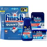 Nacario Finish Quantum 60 Kapsül Bulaşık Makinesi Deterjanı Tableti + Temizlik ve Bakım Seti