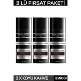 Nacario Fontenay Saç Dolgunlaştırıcı Keratin Fibers Koyu Kahve Topik Saç Tozu 50GR X3
