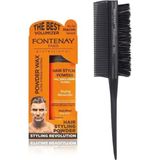 Nacario Fontenay Saç Şekillendirici Pudra Toz Wax Ultra Strong+Profesyonel Topuz Fırçası Krepe 3043 2'li Set
