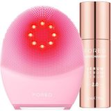 Nacario Foreo Fresh & Lifted Paketi - Luna 4 Plus Normal Yüz Temizleme Fırçası + Supercharged Serum 2.0, 30ML - Yakın Kızılötesi Işık Terapisi - Yüz Temizleyici Masaj Fırçası - Mikro Akımlı Yüz Bakım Cihazı