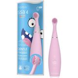 Nacario Foreo Issa 4 Baby – Bebekler Için Silikon Sonik Diş Fırçası Seti, Çift Taraflı Kıllar, Eğlenceli Gülümseme, Diş Eti Masajı, Ekstra Başlıkla 12 Ay Bakım, Seyahat Dostu - Inci Pembesi