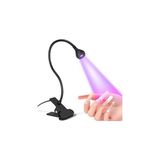 Nacario Gaman Siyah 3W Uv LED Tırnak Kurutucu Ultraviyole Esnek Klipsli Masa USB Jel Kurutma Klipsli Masa Lambası