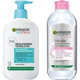 Nacario Garnier Saf&temiz Nemlendiren Temizleyici 250 ml & Micellar Kusursuz Makyaj Temizleme Suyu (400 Ml) Cilt Bakım Seti