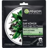 Nacario Garnier Skin Naturals Kömürlü Kağıt Yüz Maskesi Siyah Çay