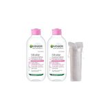 Nacario Garnier Skin Naturals Micellar Kusursuz Makyaj Temizleme Suyu (400 Ml) X2 & Makyaj Pamuk Hediyeli