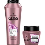 Nacario Gliss Serum Deep Repair Onarıcı Şampuan 500 ml ve Saç Maskesi 300 ml Seti