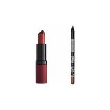 Nacario Golden Rose Velvet Matte Lipstick No: 16 ve Emily No: 208 Ruj ve Dudak Kalemi Seti