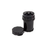 Nacario Grınder Parçalayıcı Plastik Baharat Öğütücü Herb Spice 4 Katmanlı (58MM-SIYAH)