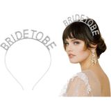 Nacario Gümüş Kaplama Kristal Taşlı Bride To Be Gelin Tacı