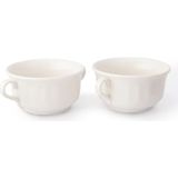 Nacario Gural Porselen Çorba Kasesi Çift Kulplu Çorbalık Porselen Çorba Kabı 13 cm 2 Adet