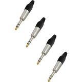 Nacario Hepa Merz SFC-S63-4X 6.35MM Stereo Jack Gitar Jack Erkek Jak (4 Adet)