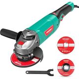Nacario Hychika Avuç Taşlama 1200 W, 6 Hız ile 3000-10000 Rpm, Taşlama Parlatma Için Mükemmel, 2 x 125 mm Zımpara Diski, 1 Yan Sap, 1 x Koruyucu Kapak, 1 Anahtar