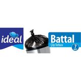 Nacario Ideal Battal Boy Çöp Poşeti 7'li 70X95 Cm, Sızdırmaz Yırtılmaz Battal Boy Çöp Torbası, Geri Dönüştürülebilir Atık Torbası, Restoran, Kafe, Ofis, Işyeri, Ev, Mutfak Için Güçlü Çöp Poşeti Torbası