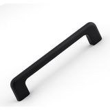 Nacario Ilıca Metal Kulp 128 mm - 12.8 cm Mat Siyah Mobilya Çekmece Mutfak Dolabı Dolap Kulpları Kulbu Kulpu